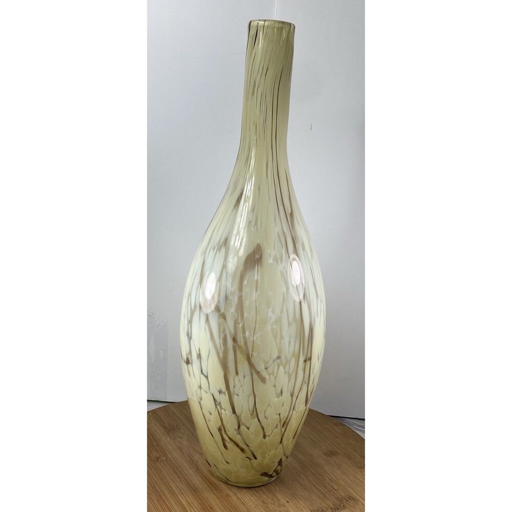 Vintage Blown Art Glass Vase 19.5 Tall
